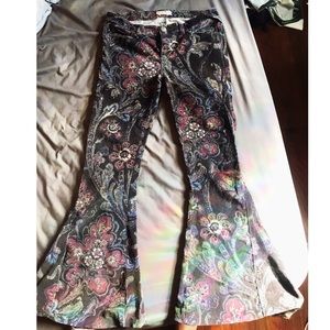 🌸 Free People Paisley Corduroy Bell Bottoms 🌸